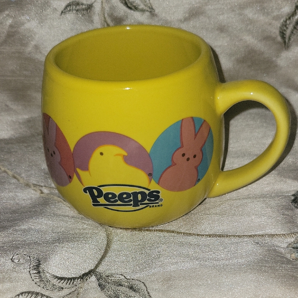 Peeps Yellow Ceramic Mug with Easter Characters